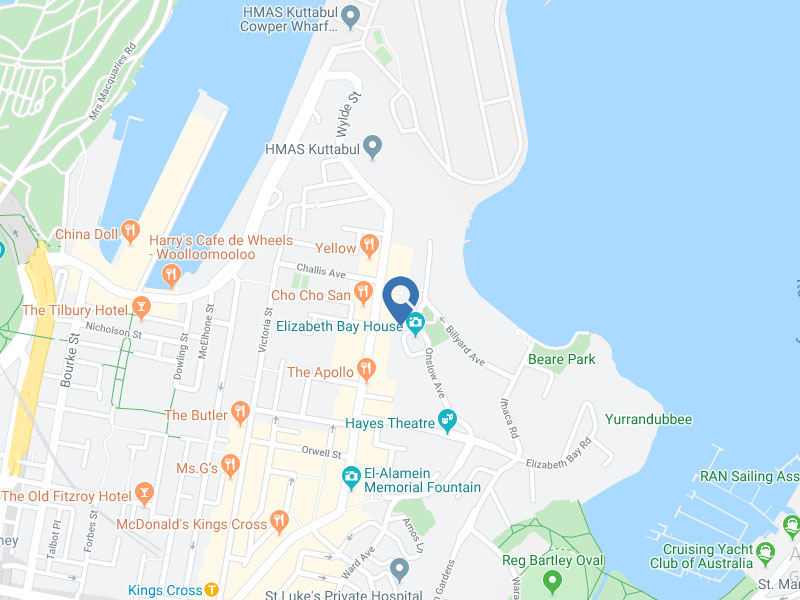 Buyers Agent Purchase – Onslow Pl, Elizabeth Bay, Sydney - Location