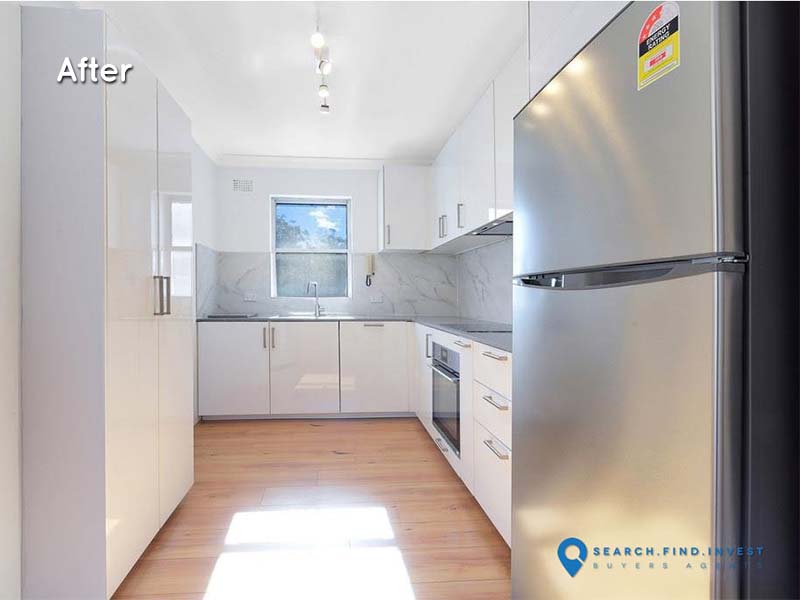 first investment property renovation project kitchen after